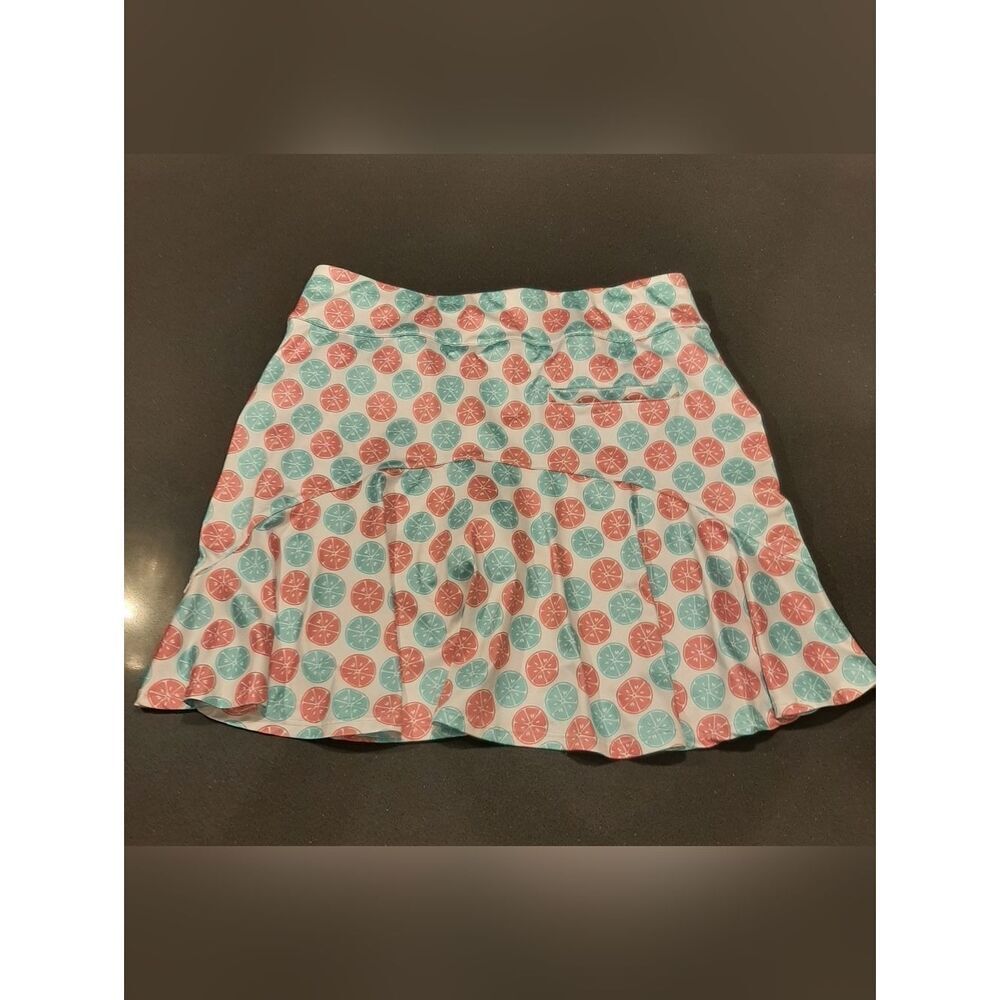 Coral Bay Golf Citrus Print Skort Medium Athletic Skirt w/ Built In Shorts - Picture 2 of 10